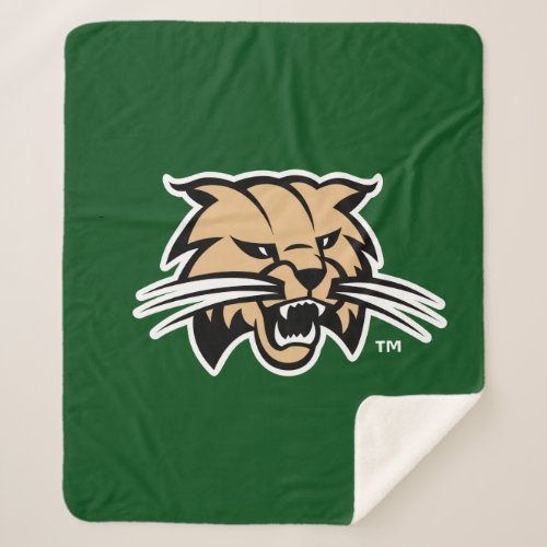 Ohio University Bobcat Logo Sherpa Blanket