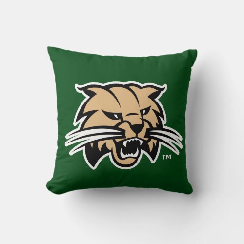 Ohio University Bobcat Logo Throw Pillow