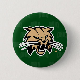 Ohio University Bobcat Logo Watermark Button