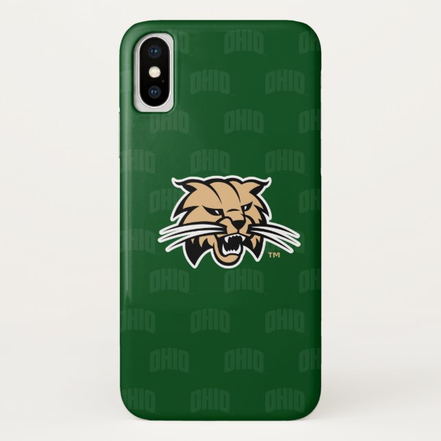 Ohio University Bobcat Logo Watermark Case-Mate iPhone Case (Back)
