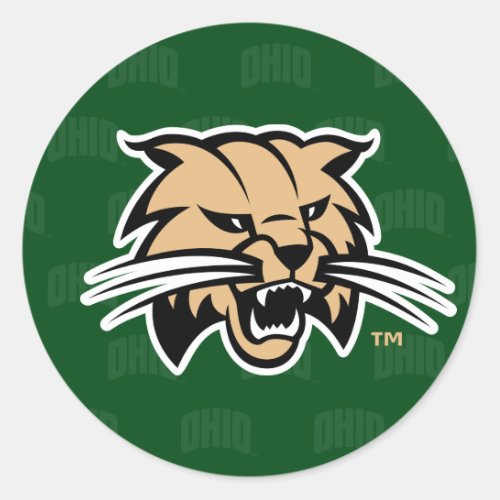 Ohio University Bobcat Logo Watermark Classic Round Sticker