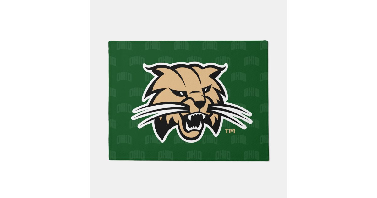 Ohio University Bobcat Logo Watermark Doormat Zazzle Com