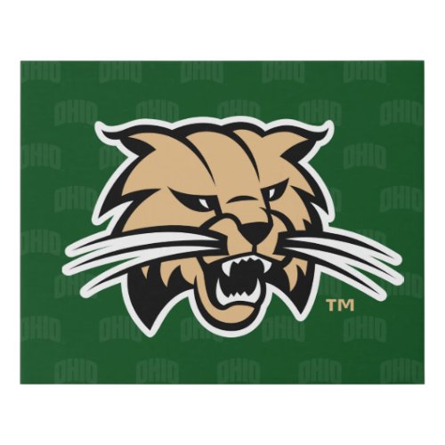 Ohio University Bobcat Logo Watermark Faux Canvas Print