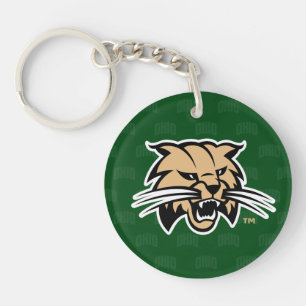Ohio University Bobcat Logo Watermark Keychain
