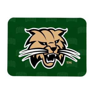 Ohio University Bobcat Logo Watermark Magnet
