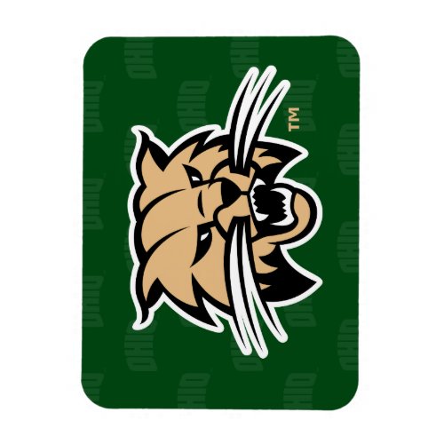 Ohio University Bobcat Logo Watermark Magnet