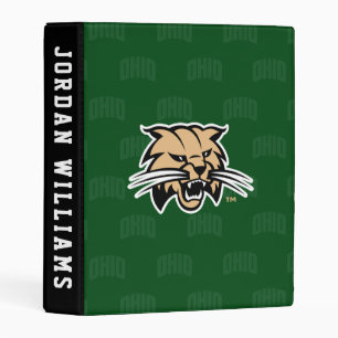 Ohio University Bobcat Logo Watermark Mini Binder