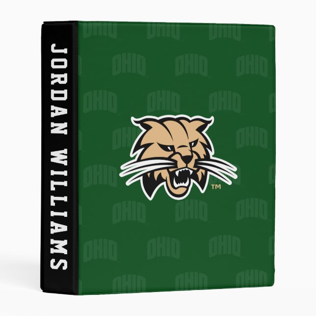 Ohio University Bobcat Logo Watermark Mini Binder (Front/Spine)
