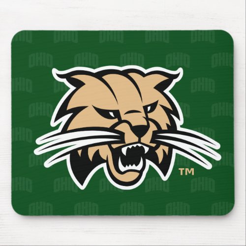 Ohio University Bobcat Logo Watermark Mouse Pad