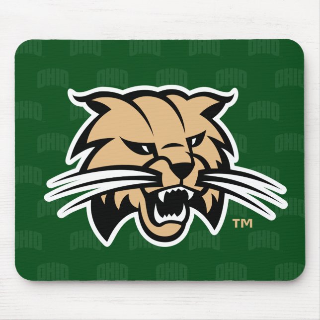 Ohio University Bobcat Logo Watermark Mouse Pad (Front)