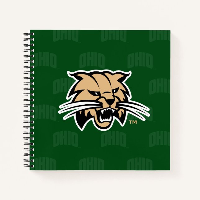Ohio University Bobcat Logo Watermark Notebook (Front)