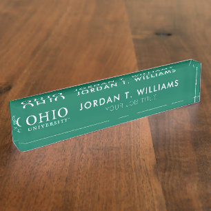 Ohio University Desk Name Plate