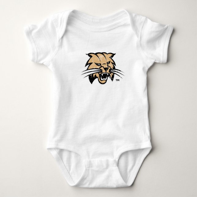 Ohio University Distressed Baby Bodysuit (Front)