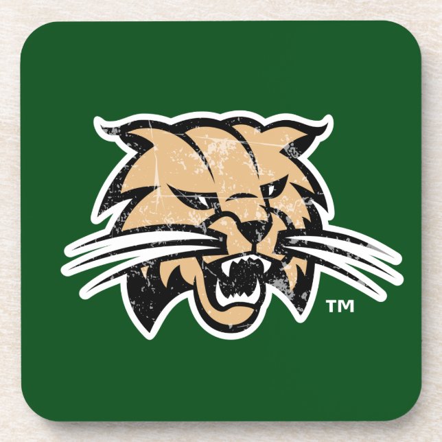 Ohio University Distressed Beverage Coaster (Front)