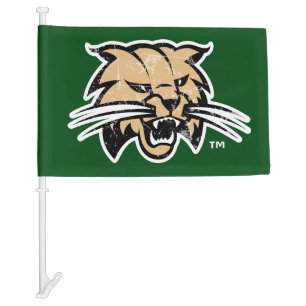 Ohio University Distressed Car Flag