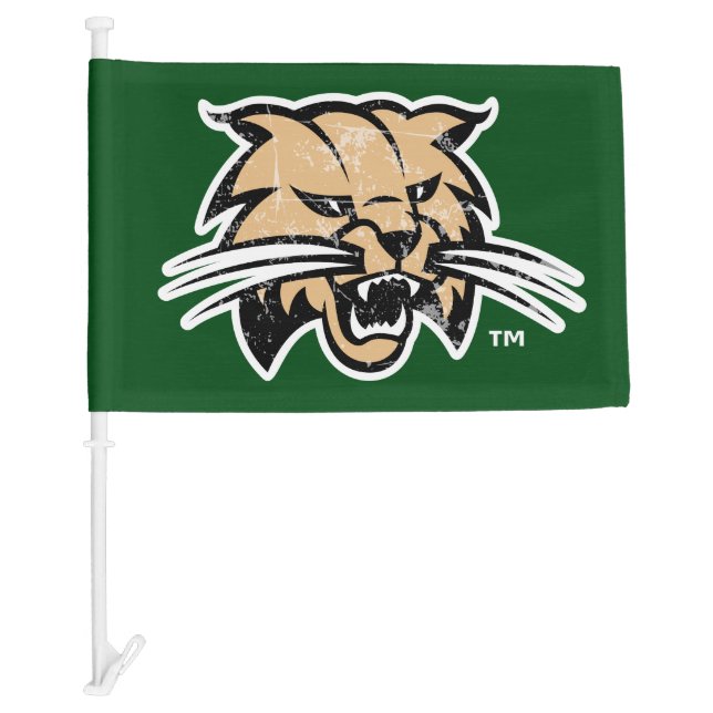 Ohio University Distressed Car Flag (Front)