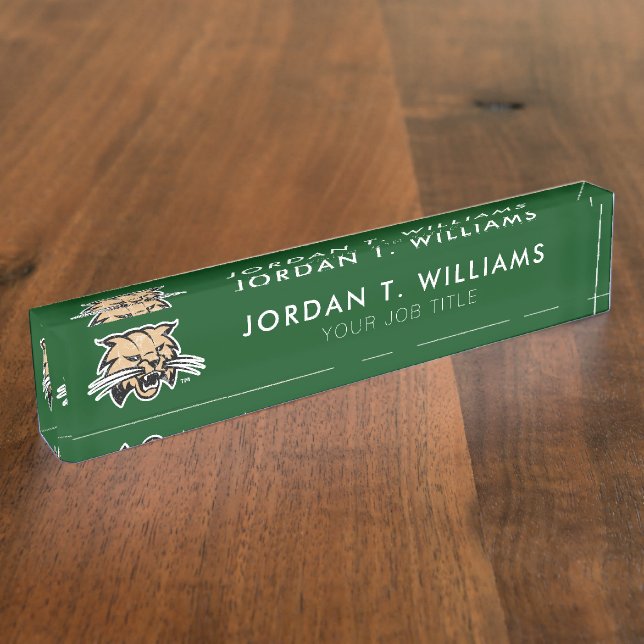 Ohio University Distressed Desk Name Plate (Side)