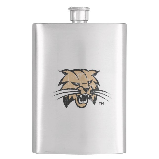 Ohio University Distressed Flask (Front)