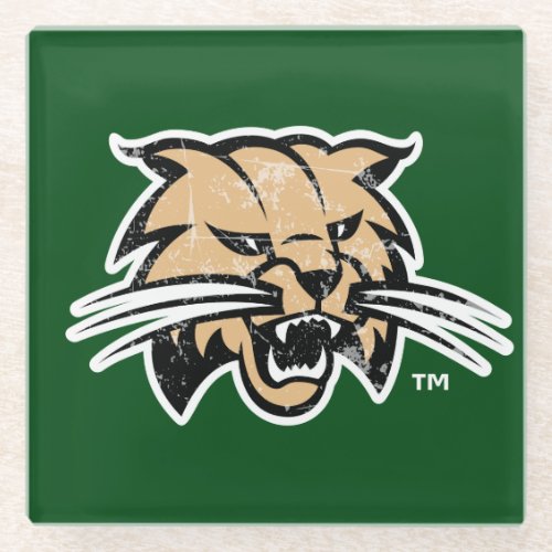 Ohio University Distressed Glass Coaster