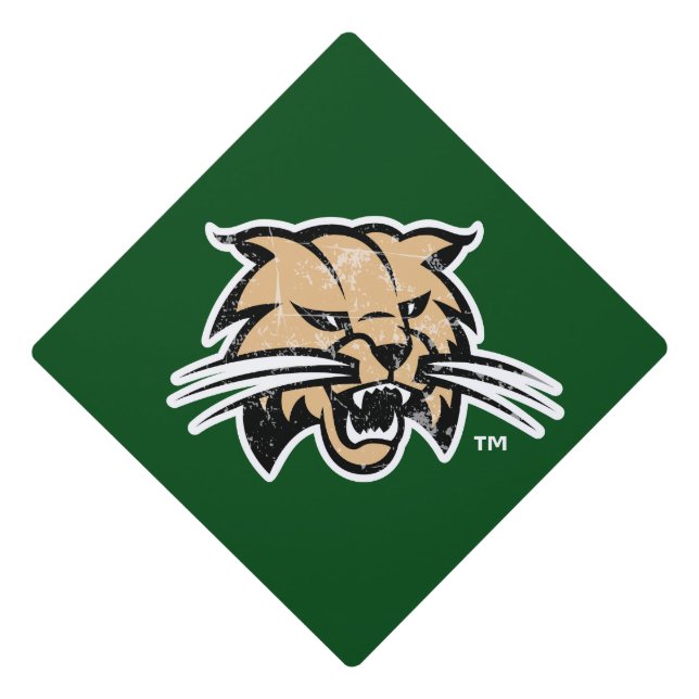 Ohio University Distressed Graduation Cap Topper (Front)