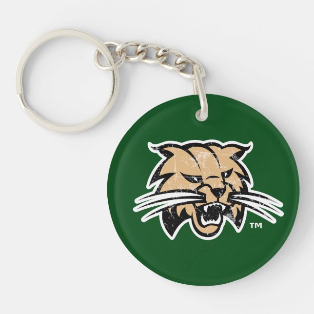 Ohio University Distressed Keychain (Front)