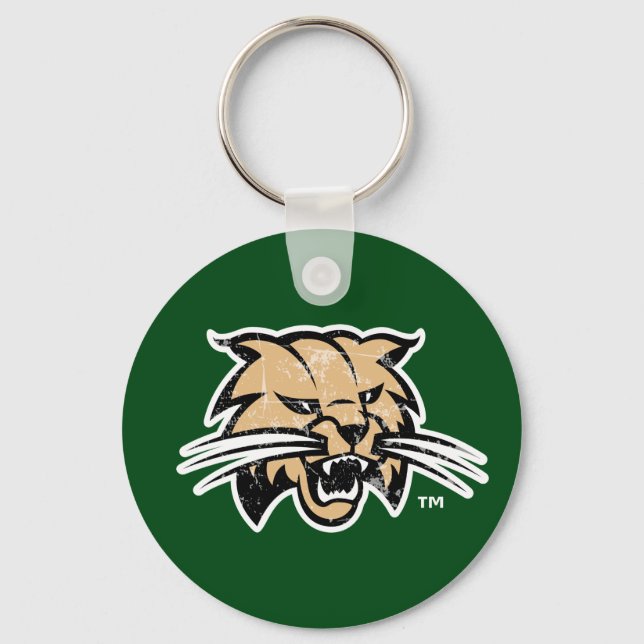 Ohio University Distressed Keychain (Front)