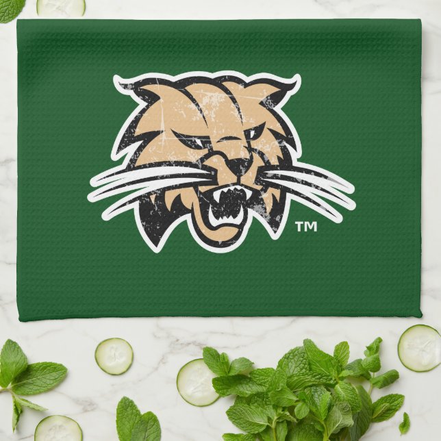 Ohio University Distressed Kitchen Towel (Folded)