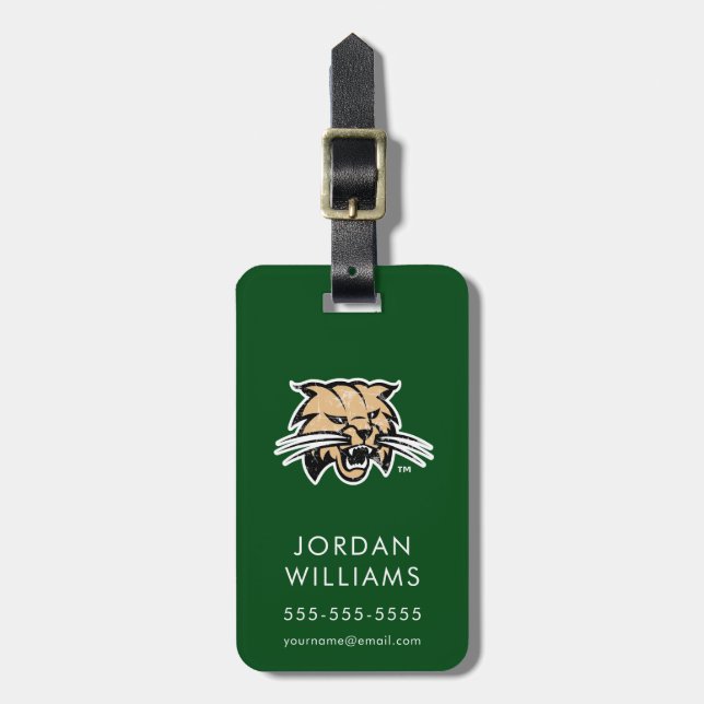 Ohio University Distressed Luggage Tag (Front Vertical)