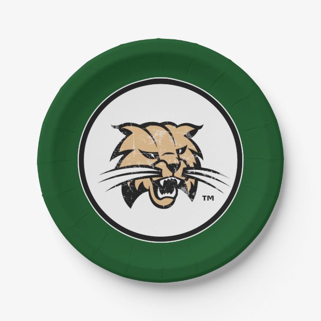 Ohio University Distressed Paper Plates (Front)