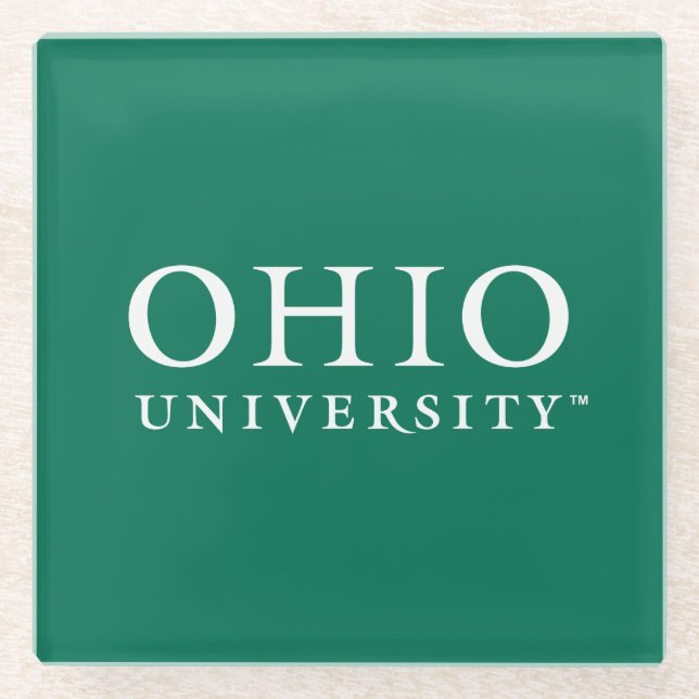Ohio University Glass Coaster (Front)