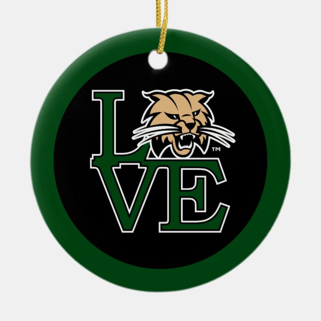 Ohio University Love Ceramic Ornament (Front)