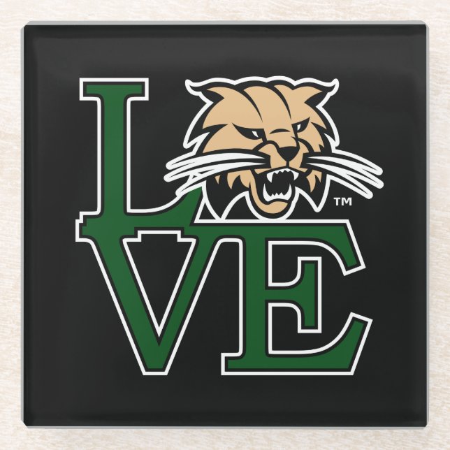 Ohio University Love Glass Coaster (Front)