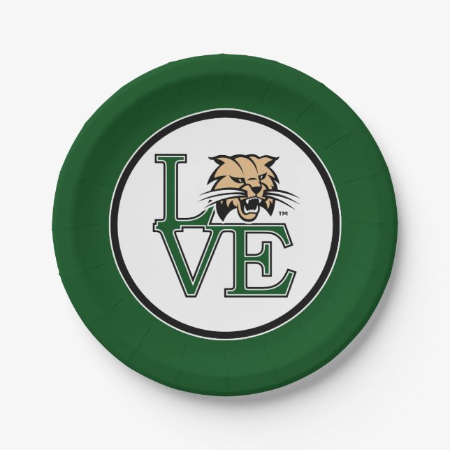 Ohio University Love Paper Plates (Front)