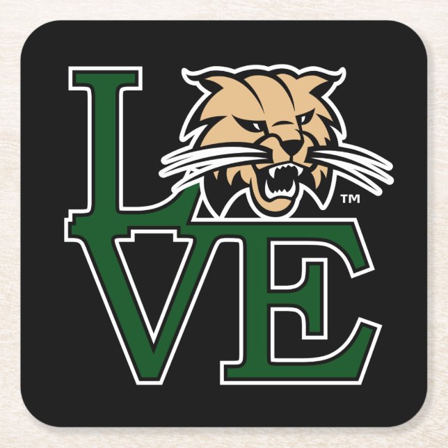 Ohio University Love Square Paper Coaster (Front)