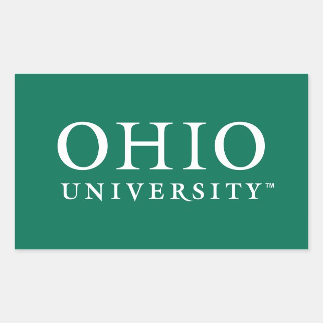 Ohio University Rectangular Sticker (Front)