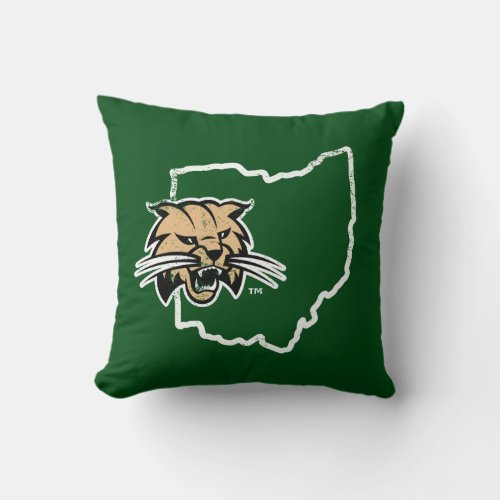 Ohio University State Throw Pillow