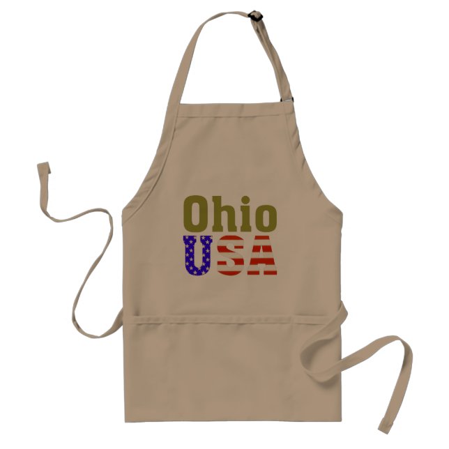Ohio USA! Adult Apron (Front)