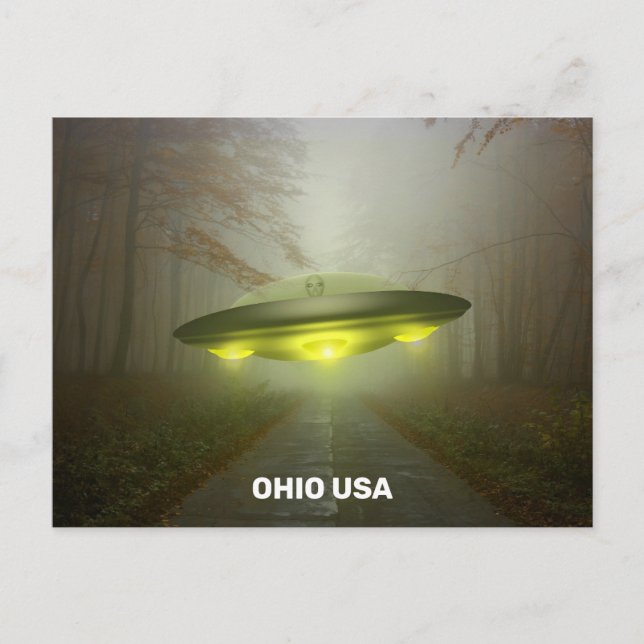 OHIO USA SPACESHIP UFO ART Postcards (Front)