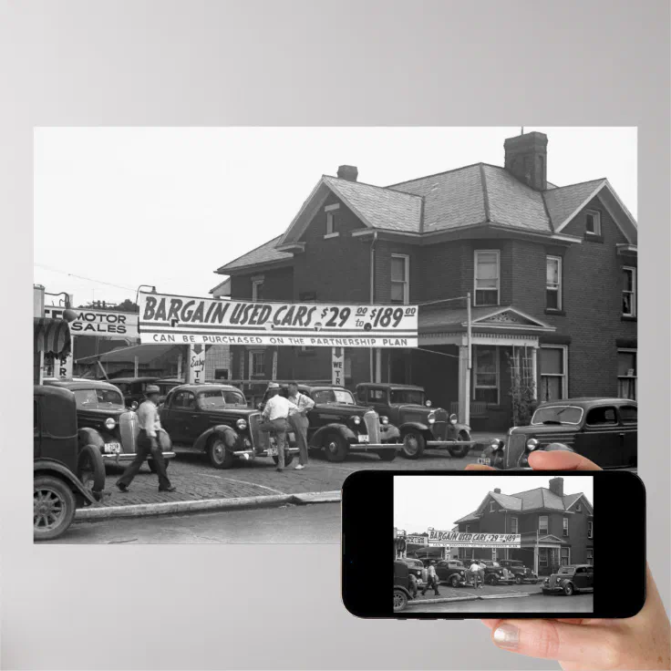 Ohio Used Car Lot, 1938 Poster | Zazzle