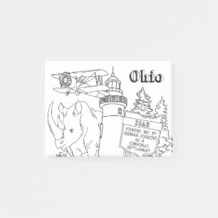 Ohio Vacation Drawing Vacation Art Traveling Desig Post-it Notes
