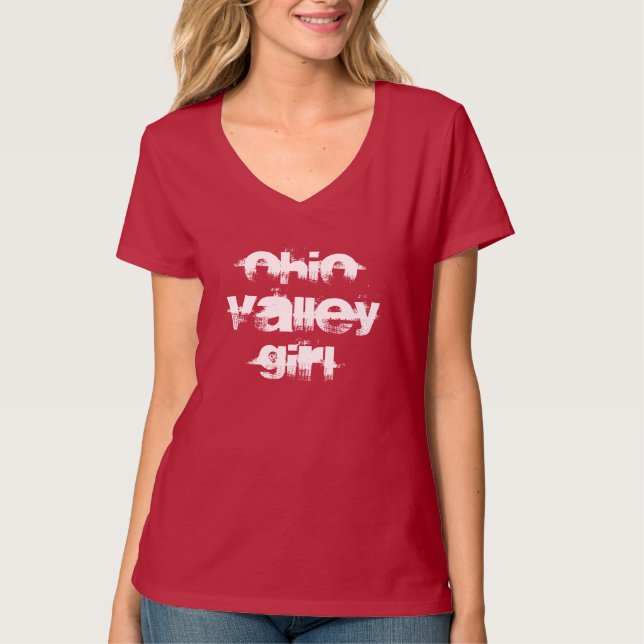 Ohio Valley Girl Playful Gift Souvenir Dark shirt (Front)