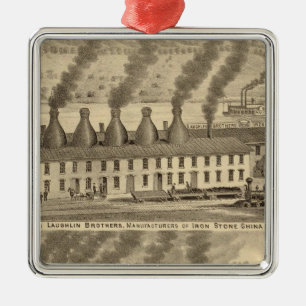 Ohio Valley Pottery, Laughlin Brothers Metal Ornament