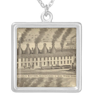 Ohio Valley Pottery, Laughlin Brothers Silver Plated Necklace