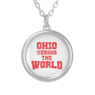 OHIO VERSUS THE WORLD SILVER PLATED NECKLACE