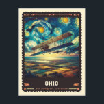 Ohio | Vincent Van Gogh Inspired Postcard<br><div class="desc">Discover the "Ohio | Vincent van Gogh Inspired Postcard, " a mesmerizing blend of Ohio’s picturesque landscapes and the iconic impressionist style of Vincent van Gogh. This postcard features Ohio's varied scenes - from the bustling streets of Cleveland to the serene beauty of the Hocking Hills - all portrayed with...</div>