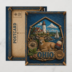 Ohio Vintage Travel Postcard