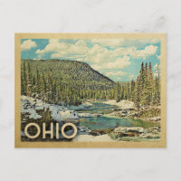 Ohio Vintage Travel Snowy Winter Nature