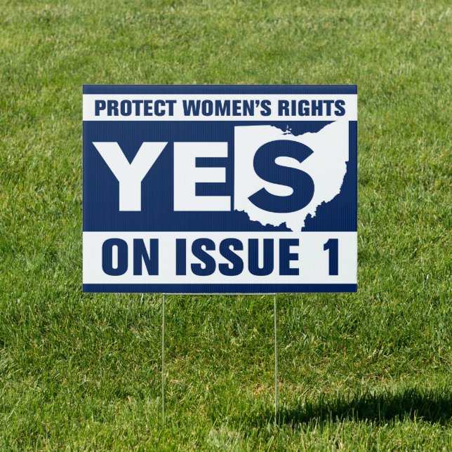 Ohio Vote Yes On Issue 1 Yard Sign (Insitu)