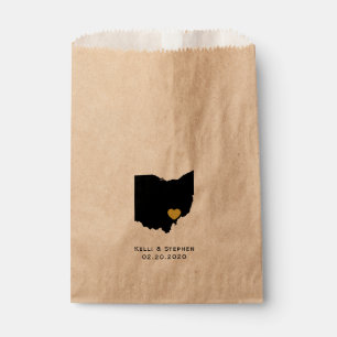 Ohio Wedding Favor Treat Sacks, Gift Bags