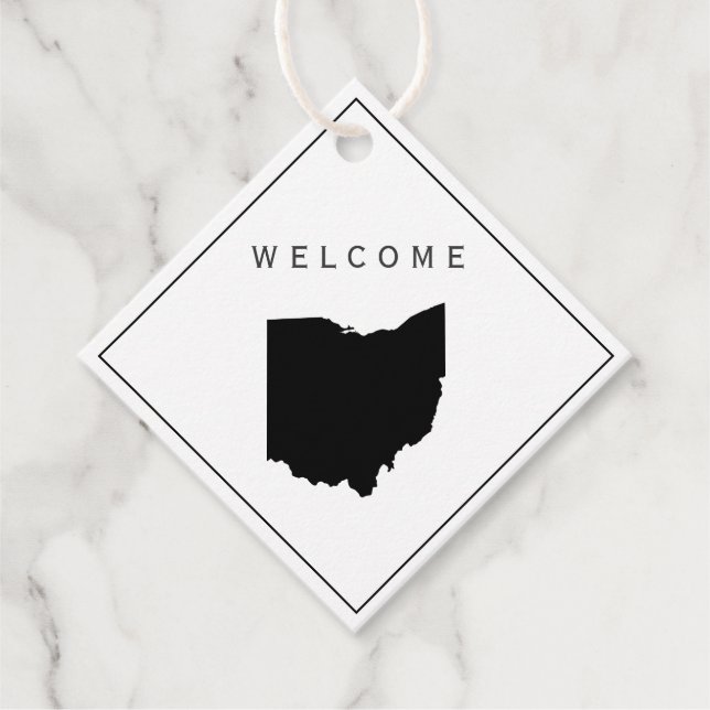 Ohio Welcome Bag Gift Tag Wedding Weekend (Front)